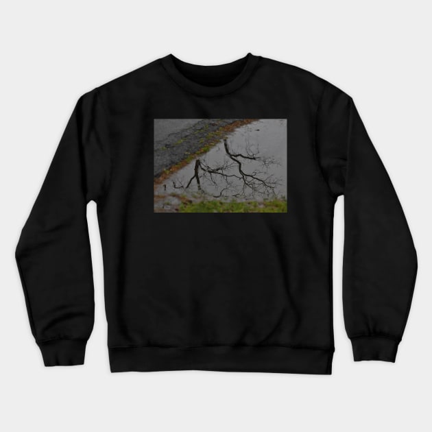 Mud Puddle Reflection Crewneck Sweatshirt by A Thousand Words Photography